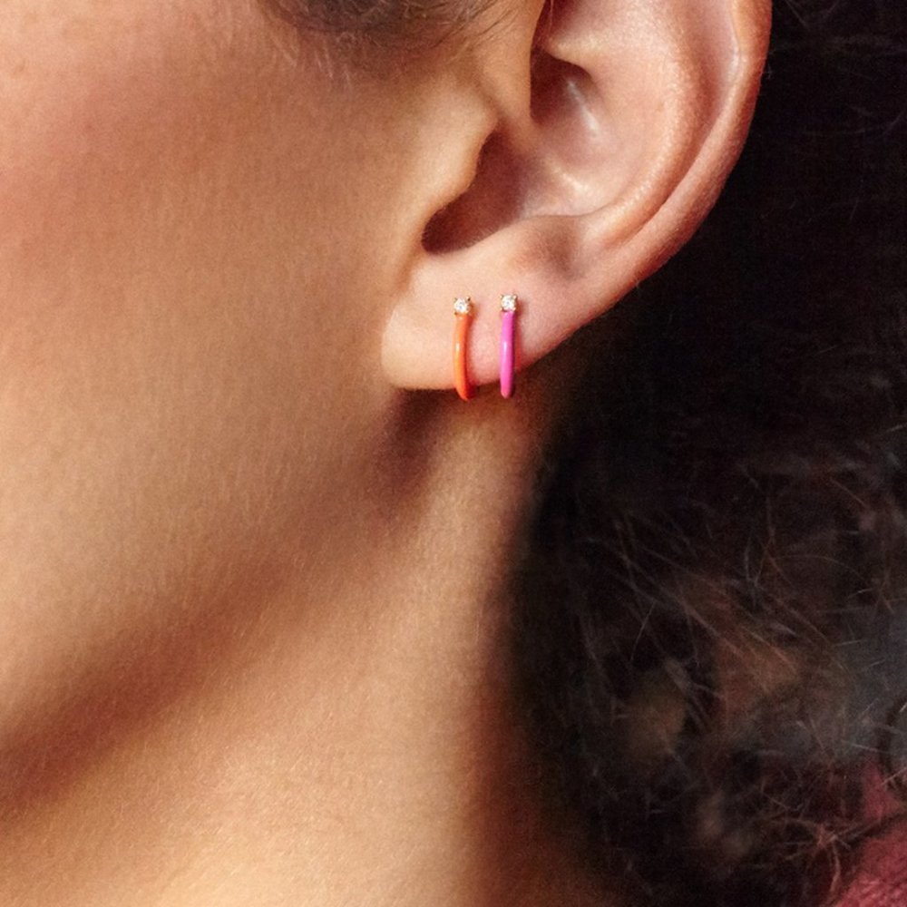 MABEL Hoop Crystal Huggies - Picture 4 of 8